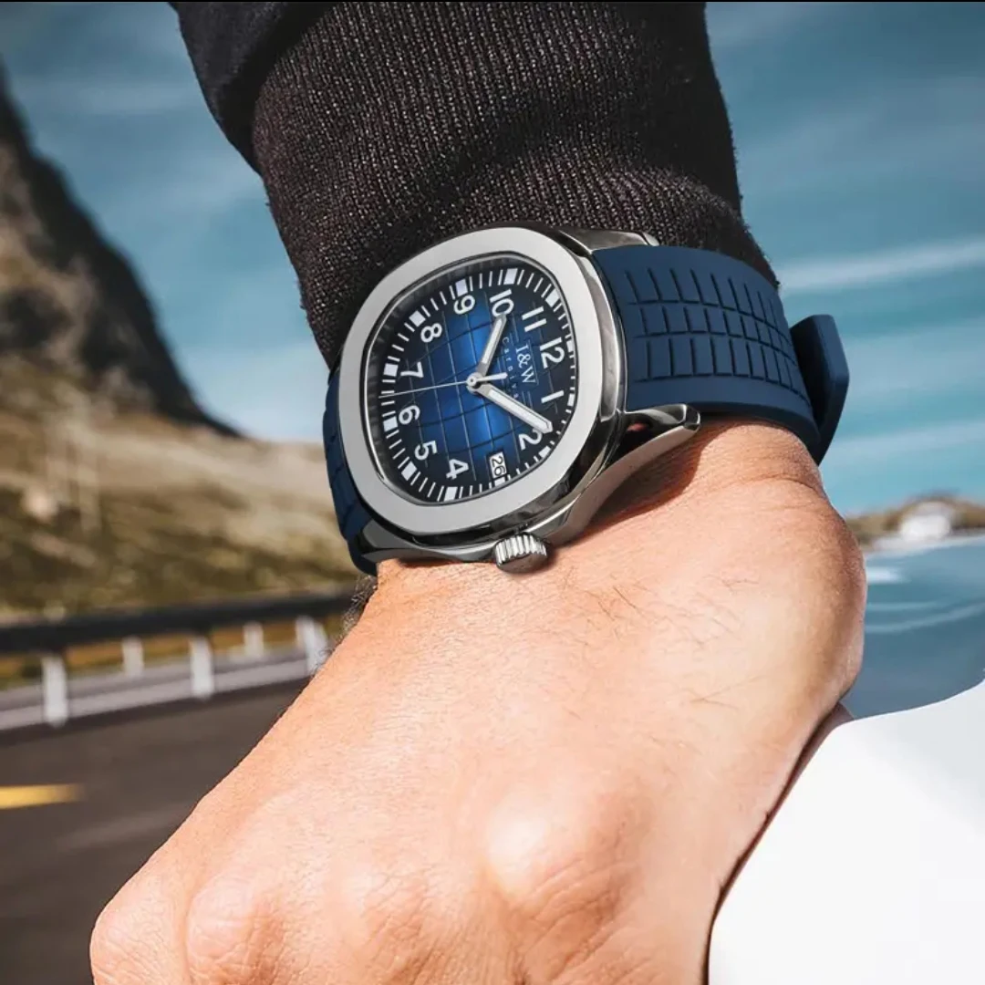 

Carnival Men Automatic Watch 42MM Square Mechanical Wristwatch Vintage Luminous Date