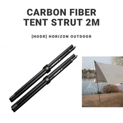 [HODR] Outdoor Camping Tent Poles Tent Strut 2M Carbon Fiber Four-Section Portable Tents Support Pole for Tarp Canopy Flysheet