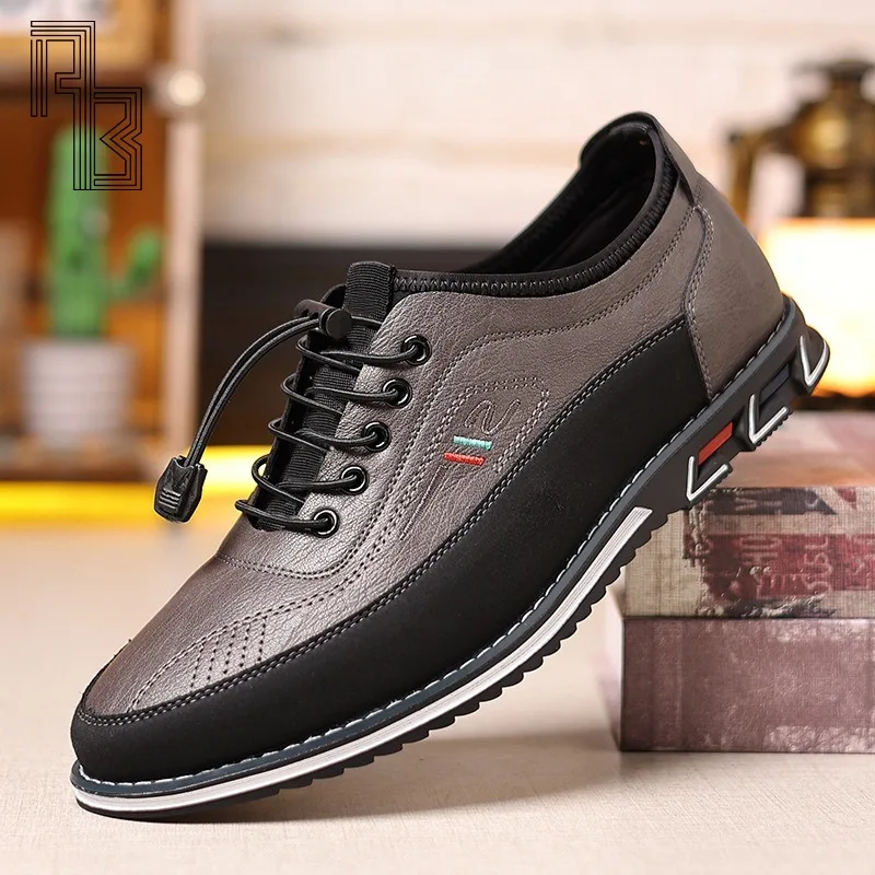 รองเท้ากีฬาใหม่ ฤดูใบไม้ผลิและฤดูใบไม้ร่วง ปี 2025 รองเท้าหนังลำลอง สวมใส่สบาย ทันสมัย สำหรับผู้ชาย