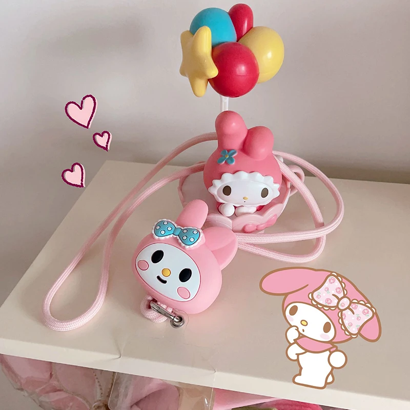 Sanrio urocze kreskówkowe etui na telefon smycze dla lalek Kawaii śliczne anty-zagubione smycz na szyję z kreskówkowym łańcuszkiem zabawki prezenty dla dziewczynek