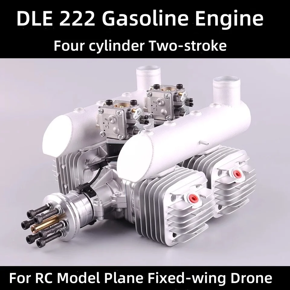 Original DLE222 Four Cylinder Two-stroke DLE 222CC / Petrol Engine Kit for RC Model Airplane Fixed-wing
