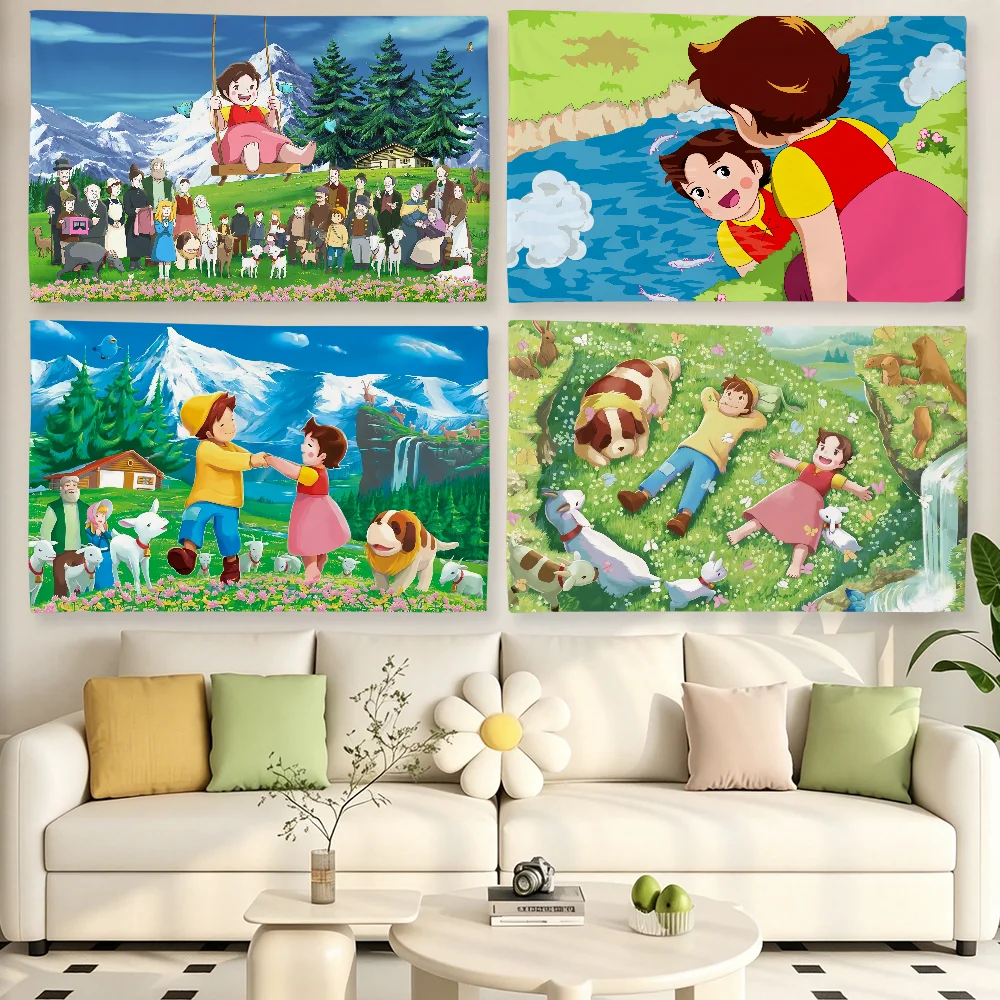 H-Heidi Cartoon flag For Living Room Home Dorm Decor Wall Outdoor Camping Party Banner Gifts