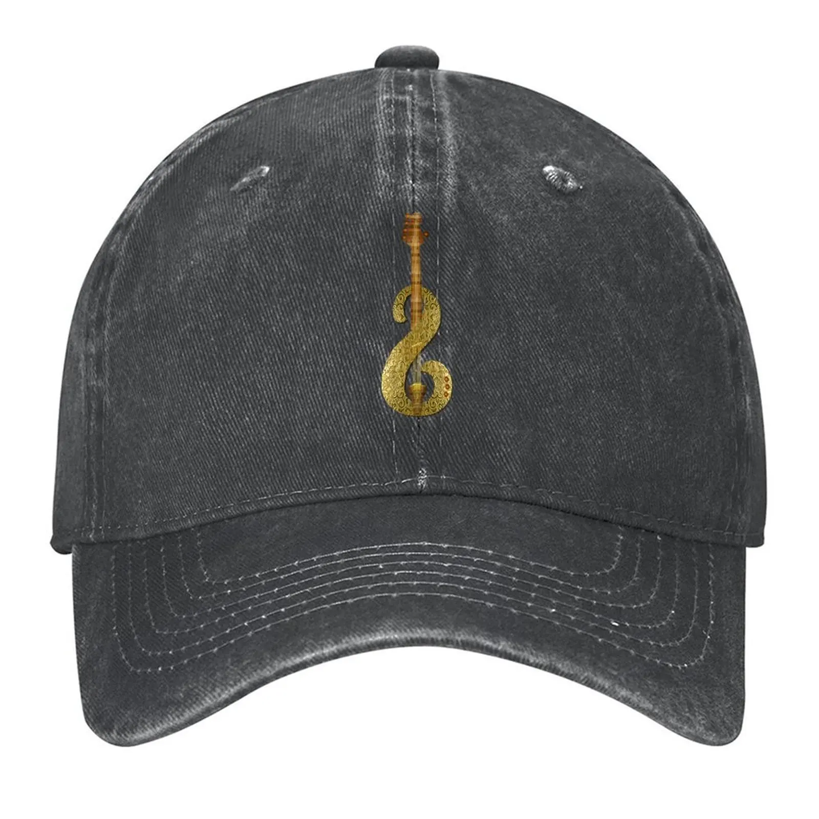 

Golden Guitar (1) Baseball Cap Beach Outing Hat men sailor cap for men Luxury man cap Men Hats Women's