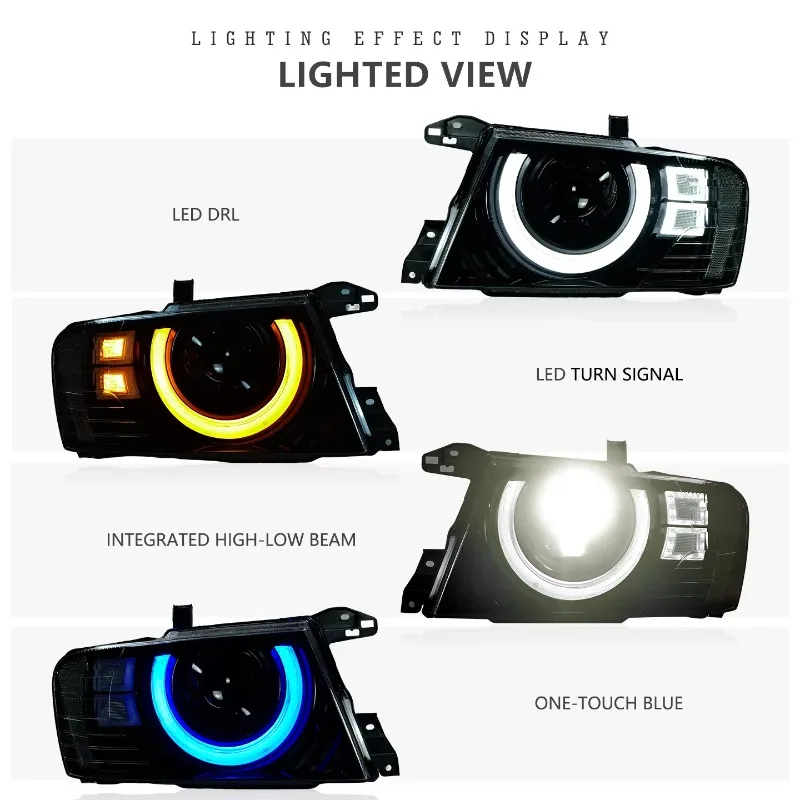 LED Headlights For Mitsubishi Pajero V73 2004-2011 Upgrade Modify Headlight Assembly Plug And Play