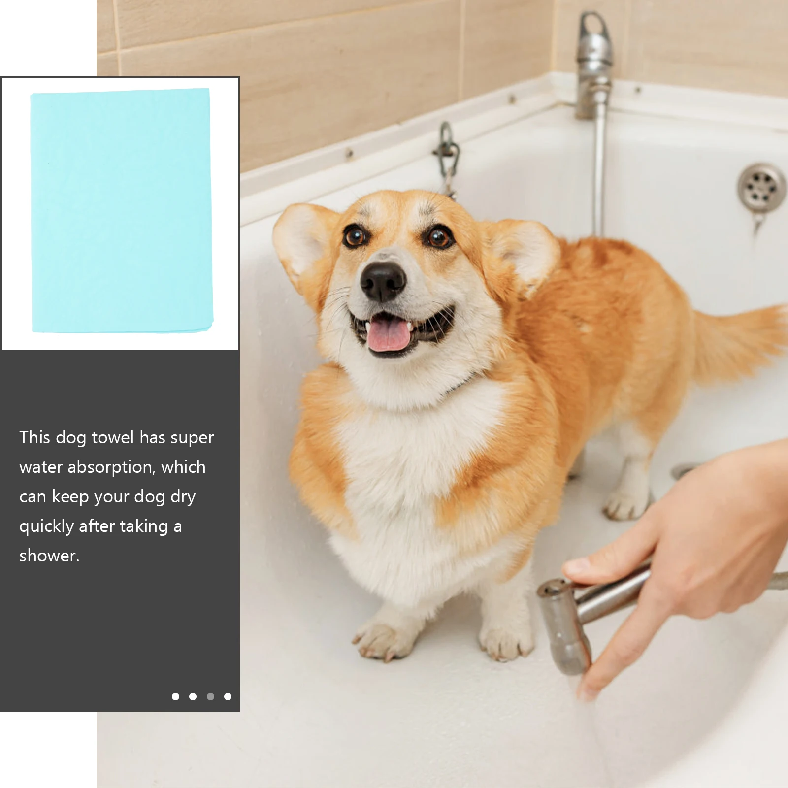 

2 Pcs Quick Dry Bath Towel Drying Pet Water Absorption Dog for PVA Fast Bathrobe Cat