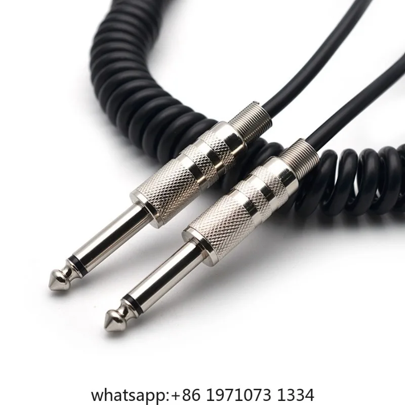 Guitar Spring Cable 6.35/6.5 Guitar Bass Audio Cable Shield Wire 5M For Connecting the Sound of the Electric Guitar view 4