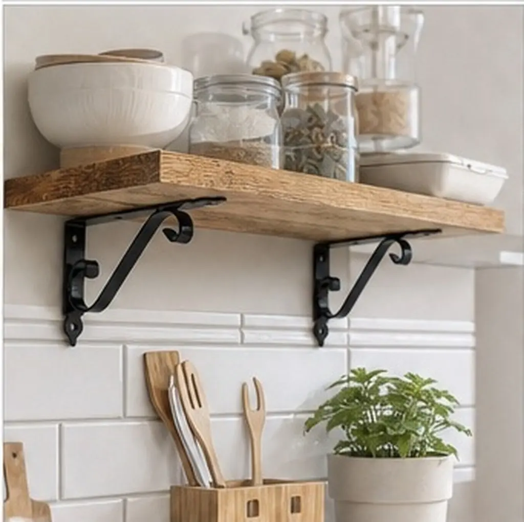 Support Wall Brackets Heavy Duty Shelf Halloween Wall Mount Bracket Floating Wall Shelf Brackets 2Sets