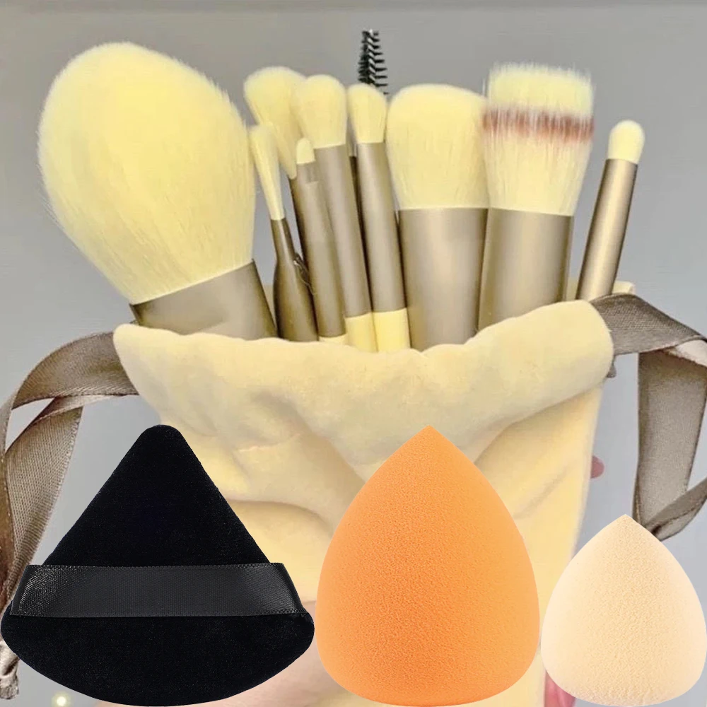 16Pcs Fluffy Makeup Brushes Set Face Eyeshadow Foundation Brush Powder Blush Cosmetics Contour Detail Brush Make Up Beauty Tools