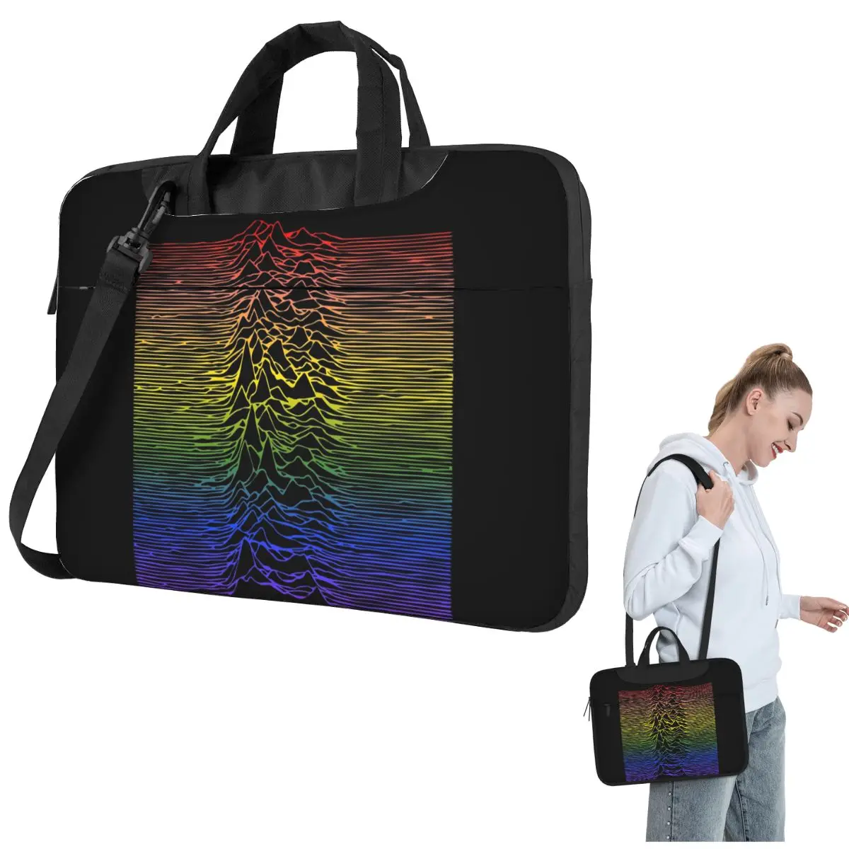 

Pride Unknown Pleasures Joy Division Laptop Bag Shockproof Case Computer Bag 13 14 15.6 Inch Notebook Pouch For Macbook Pro Air