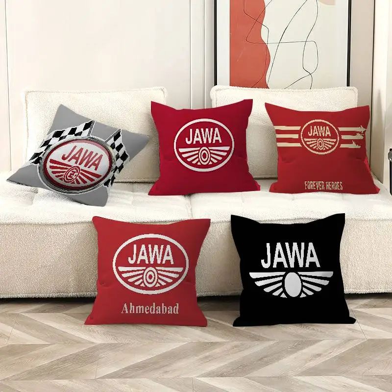 J-Jawa Motorcycle Logo Pillow Cover Sofa Cushion Cover Home Room Decoration Children Gift