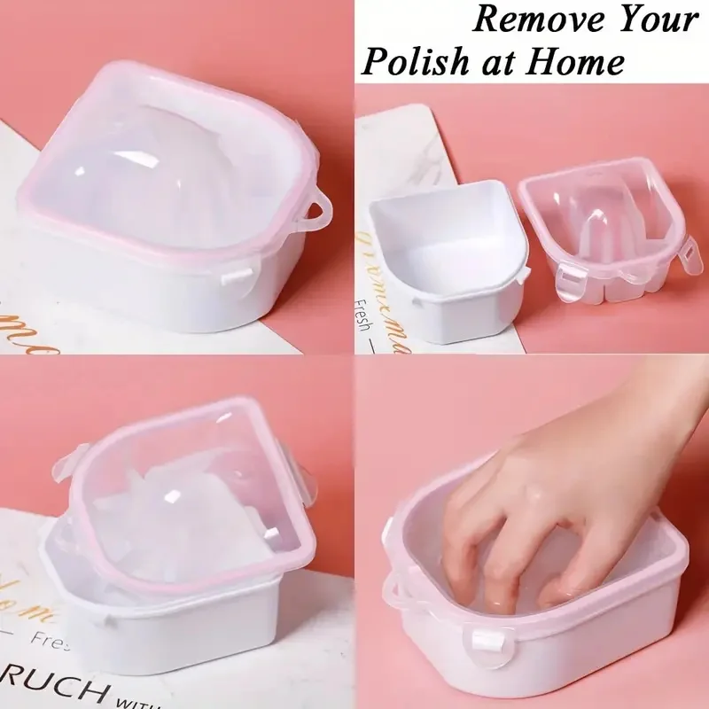 7pcs Nail Soaking Bowl UV Gel Polish Remover Kit Dip Powder Remover Tool Nail Soak Off Bowl Manicure Tools Nail Polish Remover