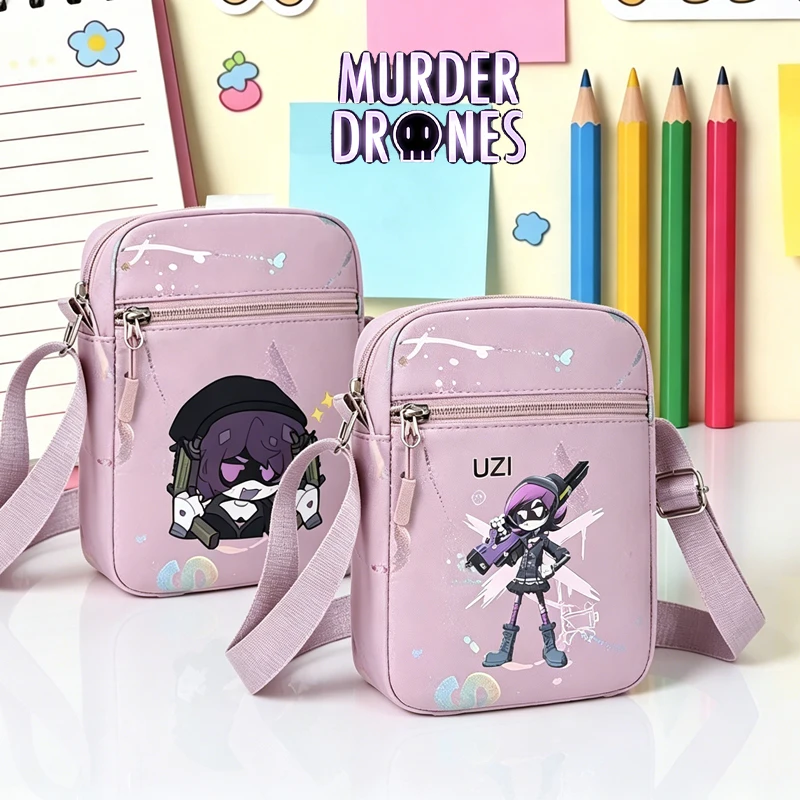 Murder Drones Shoulder Bag for Women Men Cartoon Uzi、N、V  Adjustable Compartments Mobile PhoneBag BOY GIRL Casual Crossbody Bag
