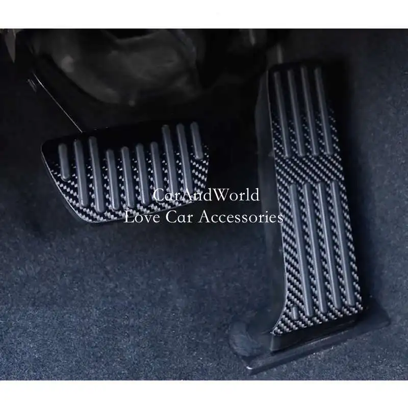 Aluminium Alloy Car AT Foot Rest Pedals Accelerator Gas Pedal Brake Cover Non-slip Pad For TOYOTA Carmy RAV4 Avalon 2018-2024