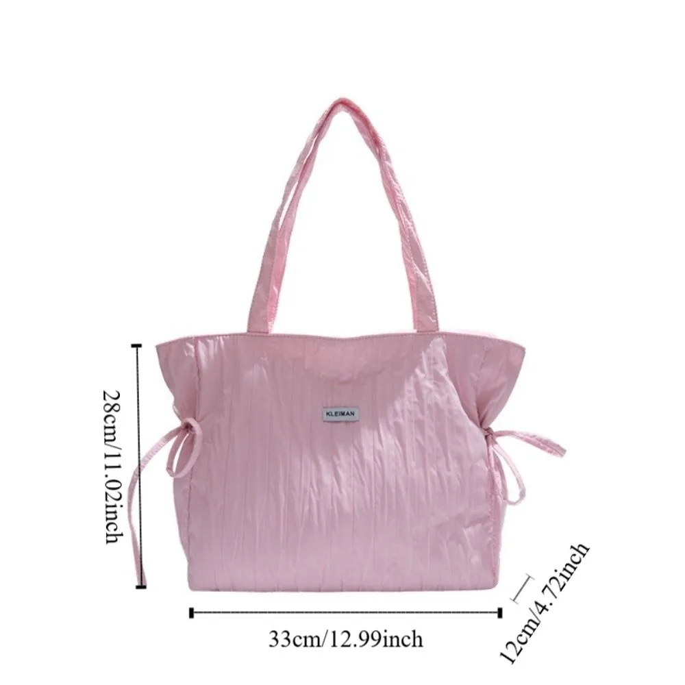 

Модная однотонная женская сумка-тоут с морщинами, большая вместительная повседневная сумка на одно плечо, легкая сумка на молнии для девочек