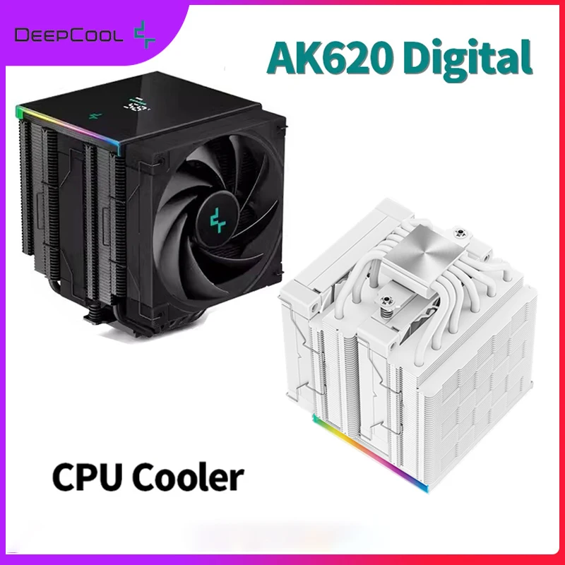 

Deepcool AK620 Digital Display 6 Heat Pipes Cpu Cooler x99 Processor Cooler 2011 V3 Air Cooler Radiator For LGA1155 1700 AM4 AM5