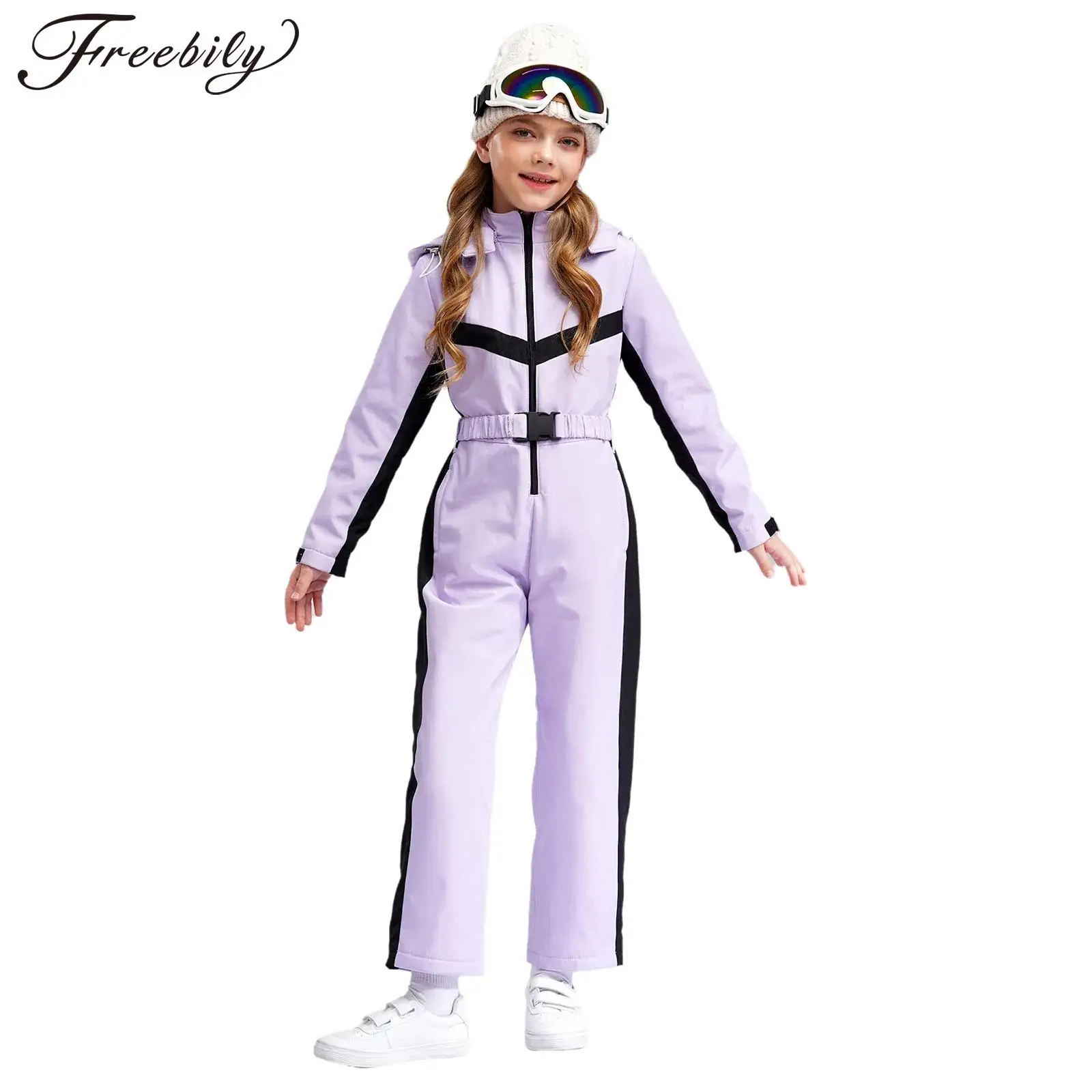 Kids  Boys Girls Snowsuit One Piece Ski Suit Waterproof Winter Snow Suits Overalls Jumpsuit