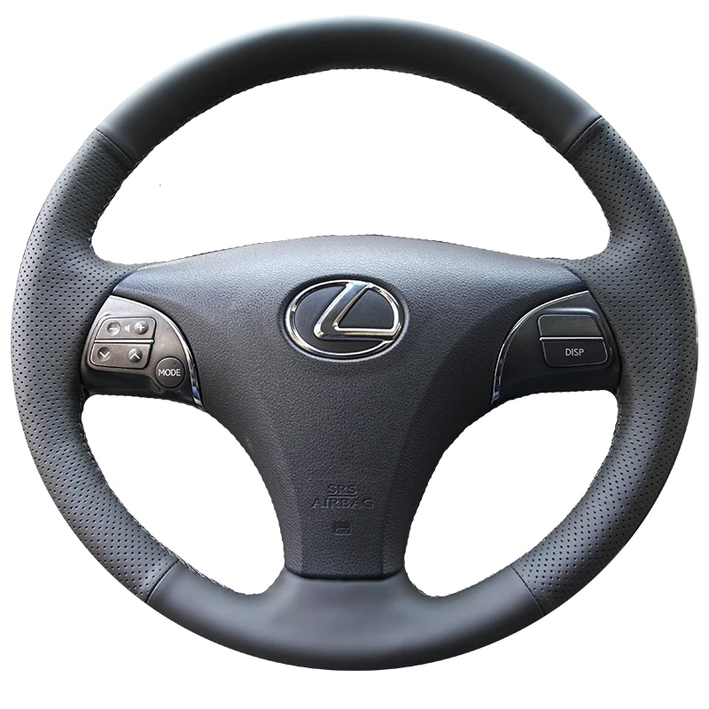 For Lexus ES240 ES250 ES300 ES350 DIY leather hand sewn steering wheel cover anti slip and breathable