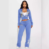 Hoodie Tops Jackets 2 Piece Pant Set Sexy Outfits 2025 Women Winter Fall Designer Clothes Bodycon Elegant 2 Piece Pant Sets