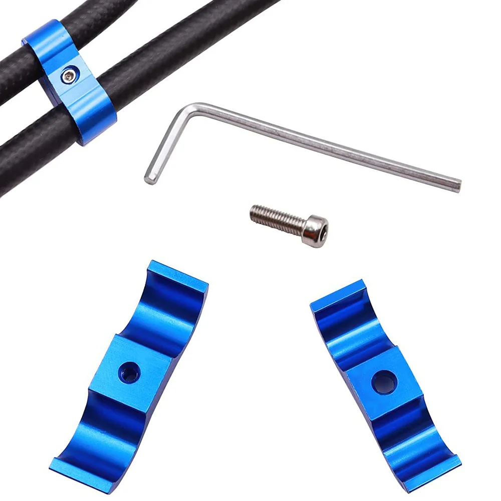 Retail 4Pc 6AN Hose Separator Clamp, Fuel Line Mounting Clamps, Aluminum Hose Fitting Adapter For 3/8 Fuel Line,Oil Line