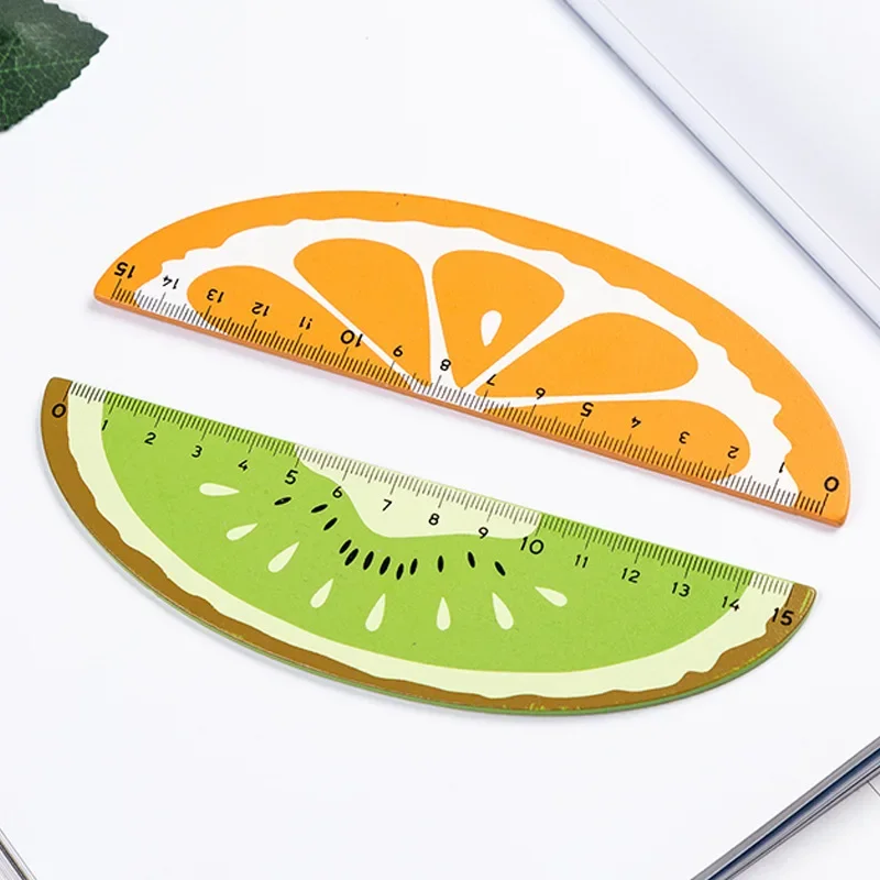 Fruit Wooden Ruler Measuring Ruler Creative Modeling Teaching Rewards Prizes  Decor Gift Kawaii Stationery Student supplies