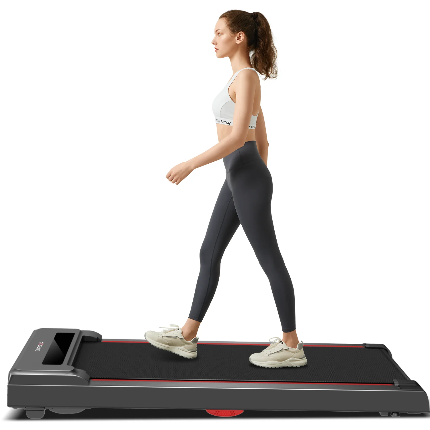 CURSOR FITNESS Under Desk Treadmill, 2 in 1 WalkingPad, 2.5 HP Ultra Quiet Brushless Motor, 265 LBS Capacity for Home and Office