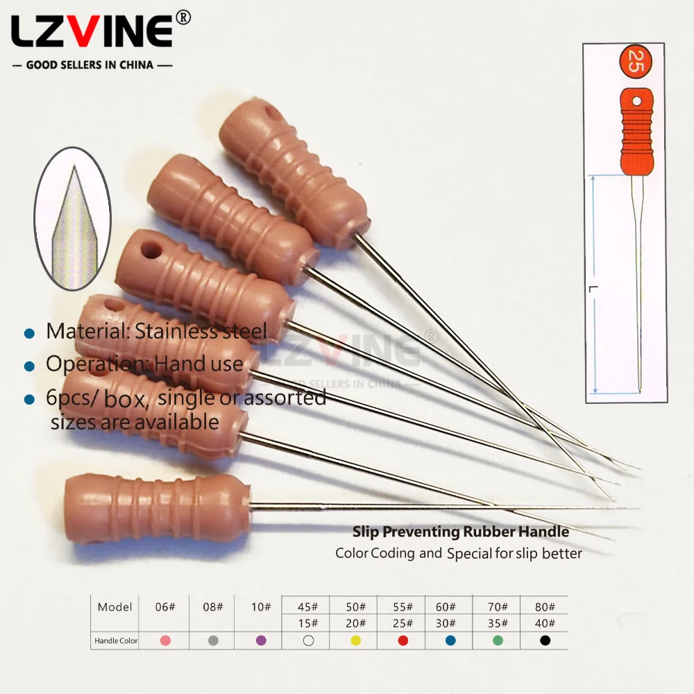 6Pcs 31MM Dental Finger Spreaders File Hand Use Stainless Steel 15-40# 06#Root Cannal Endo Files K H Reamers Pluggle Endodontic