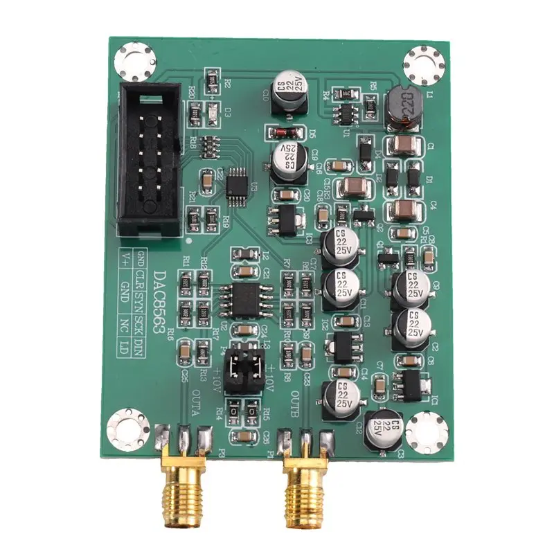 A95I-For DAC Module DAC8563 16-Bit Digital Analog Converter Adjustable Positive Negative Voltage Acquisition Demo Board