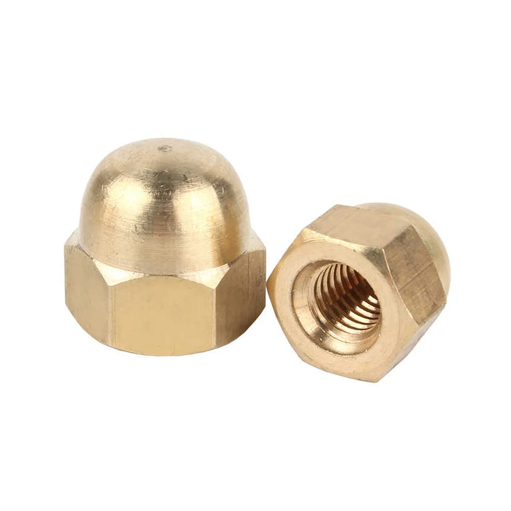

DIN1587 M3 M4 M5 M6 M8 M10 M12 M14 M16 M18 M20 Brass Hex Cap Nuts Dome Head Acorn Nut for Screw Bolt
