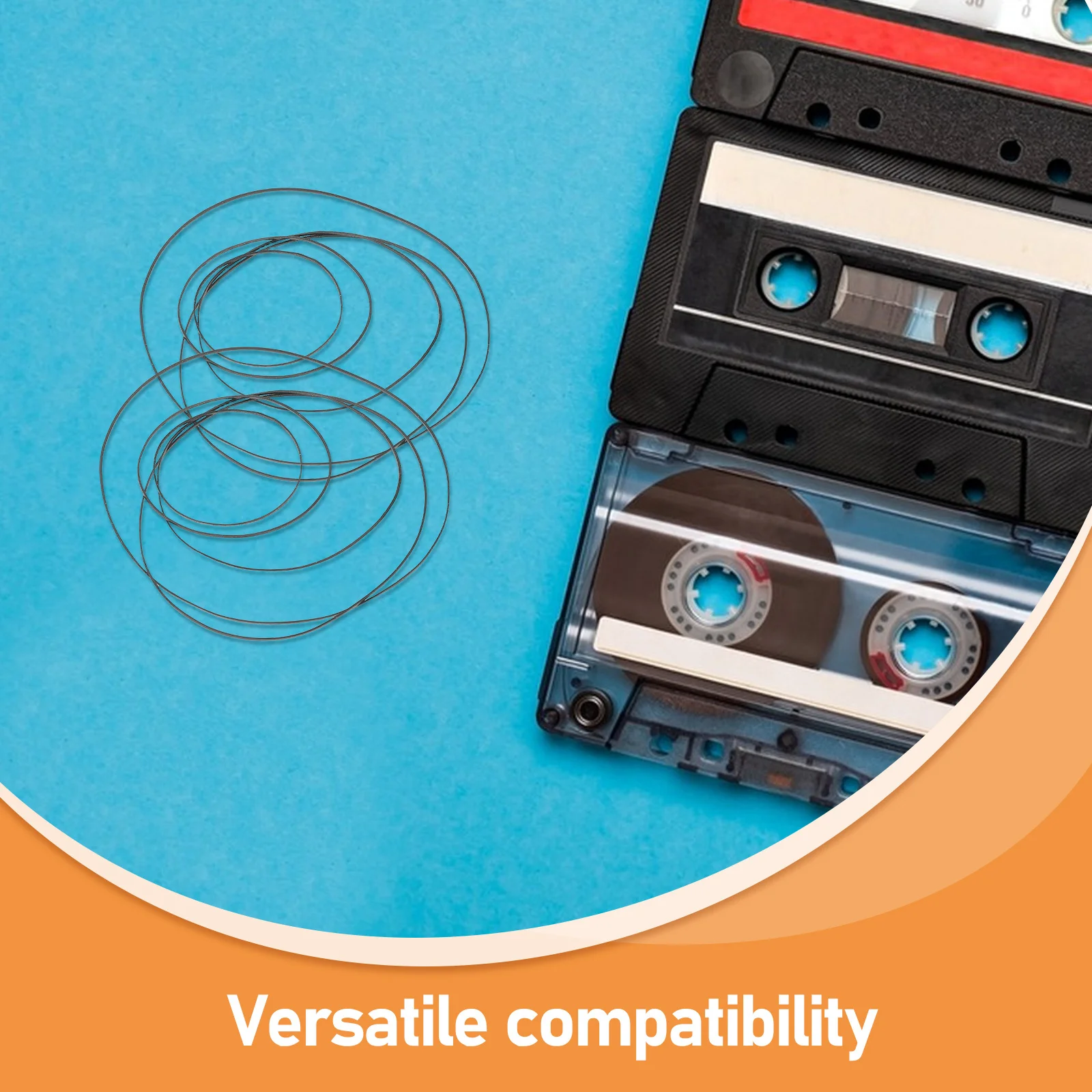 60 قطعة أحزمة مطاطية لاستبدال مشغل كاسيت المسجل 40-100 مللي متر حجم مختلط متوافق مع جهاز Walkman مكرر Dvd