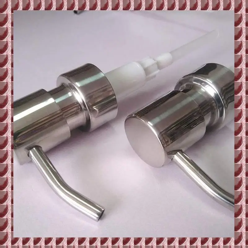 A95G 50Pcs Stainless Steel Soap Pump Replacement 28 Teeth Metal Bottle Nozzles Lotion Dispenser Head