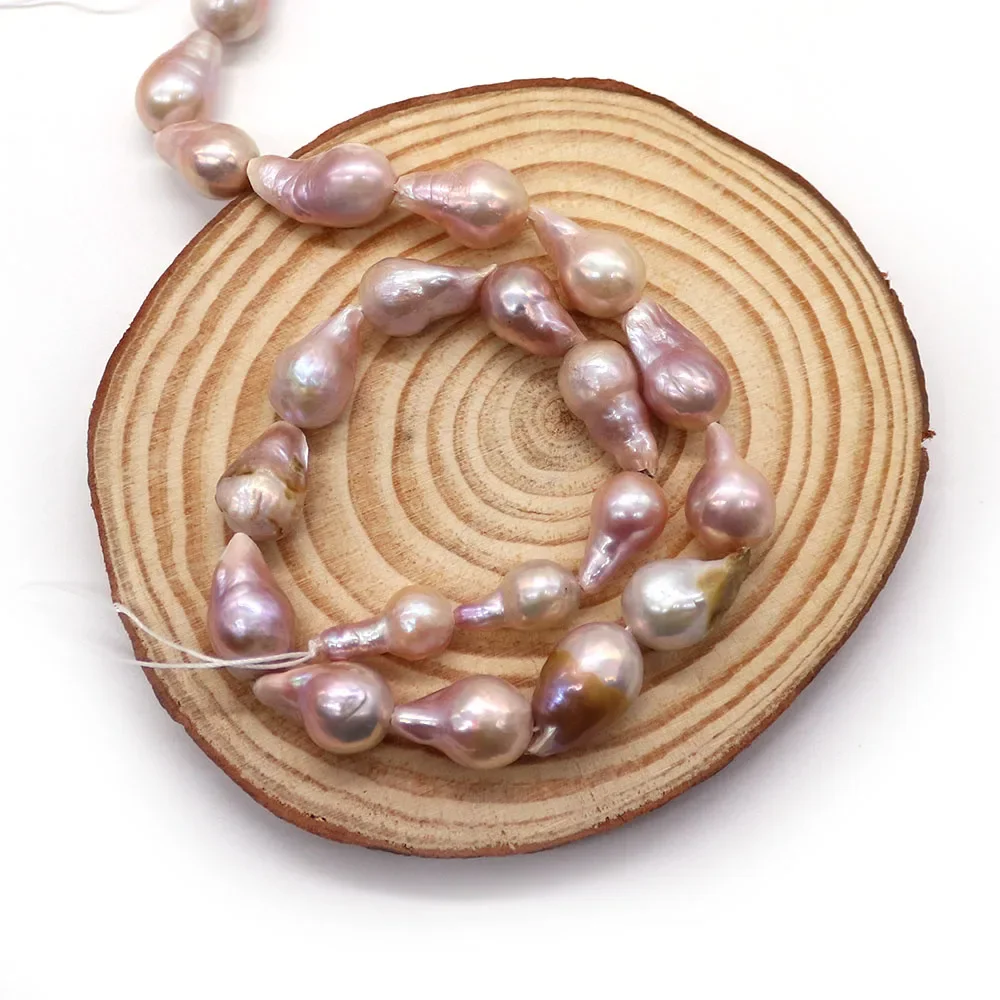 

Natural Freshwater Pearl Loose Beads Purple Straight-hole Edison Small Tail Pearls Beaded DIY Necklace Jewelry Accessory 9x11mm