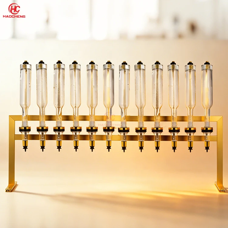 12 bottles 375ml Golden Rotating Perfume Bar Dispenser Glossy Spray Display for Wedding Venue