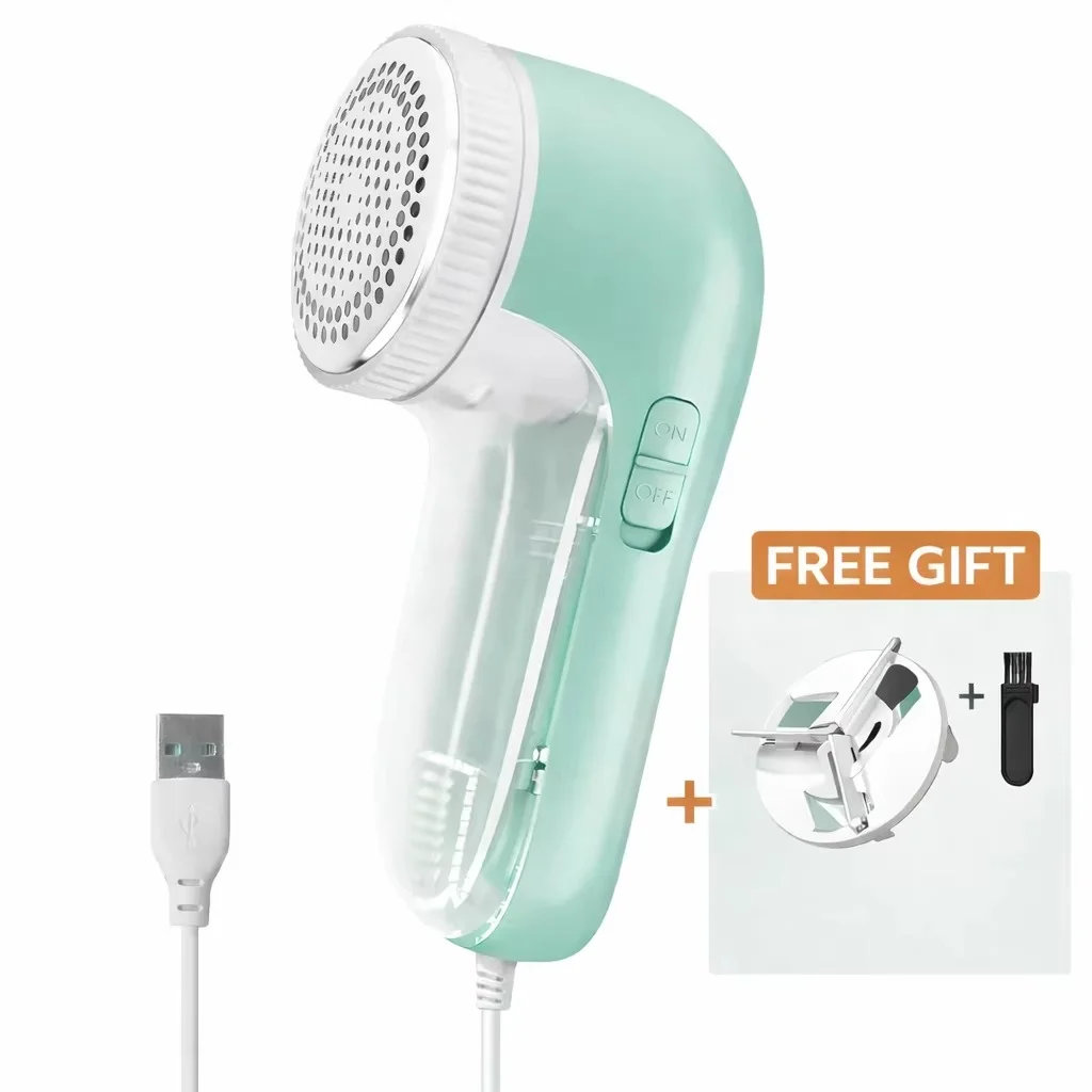 Electric Fabric Lint Remover Portable Household Clothes Shaver Professional Fuzz Trimmer with Brush Blade for Fabric Fluff Remov