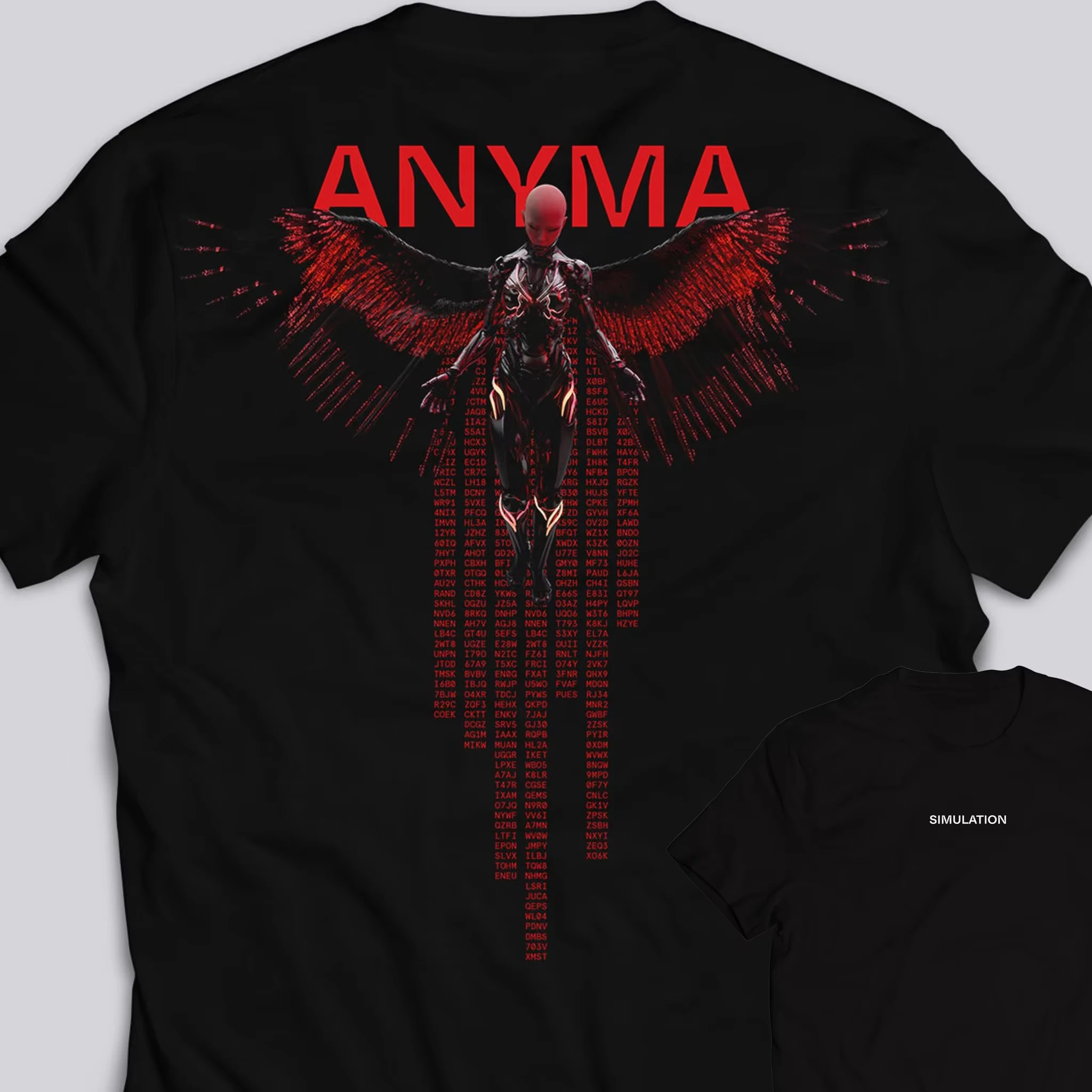 Anyma ADAM X تي شيرت نسائي تي شيرت برقبة دائرية ممتص للعرق كاجوال رياضي كوتون فضفاض للجنسين تي شيرت جرافيك كبير الحجم