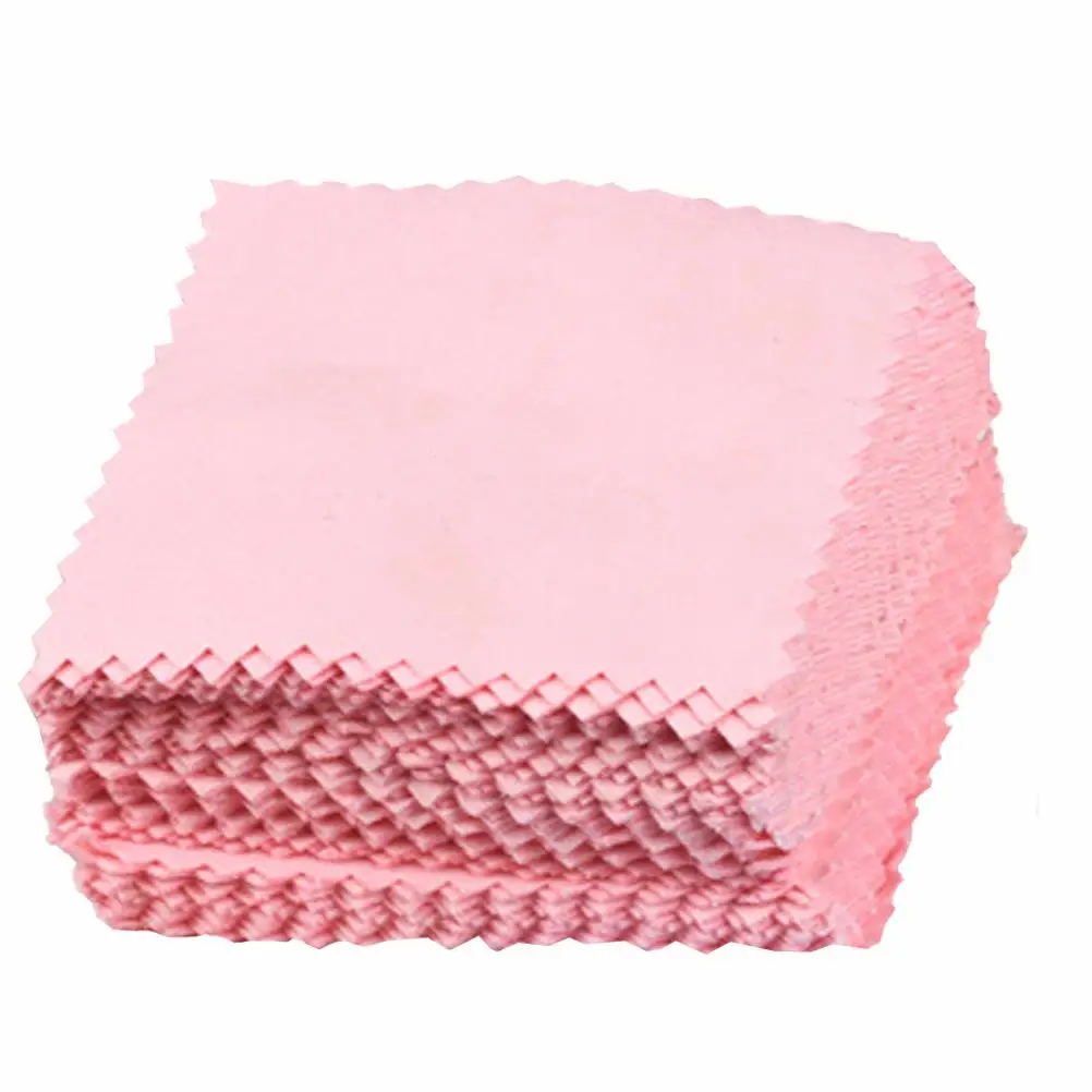 

50 Pcs Cleaning Cloth Portable Watch Phone Gold Silver Outdoor Flannel Durable Eyeglasses Soft Reusable Jewelry Tool Musical