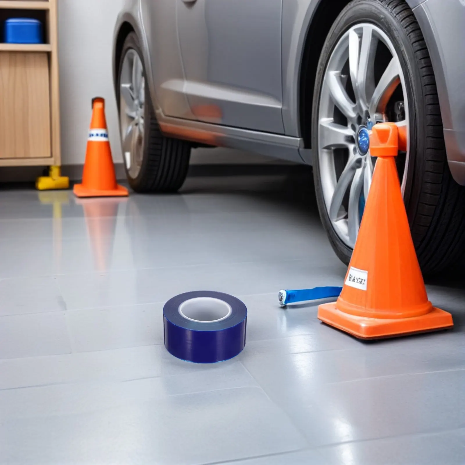 1 Roll Rim Protection Tape Blue Pe Car Tire Edge Protector Wheel Rim Film Tape Vehicle Motorcycle Car Accessories