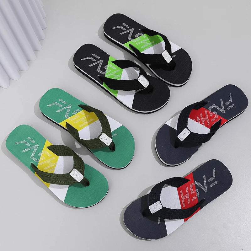 Men Slippers Summer Breathable Beach Leisure Shoes Slip On Mens Flip Flops Lightweight Soft Unisex Slipper Zapatillas Hombre