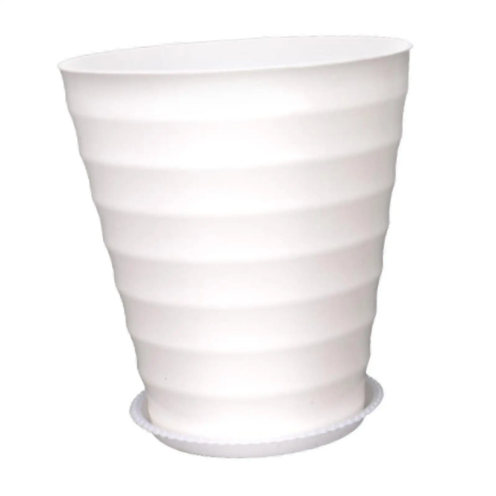 Lightweight Decorative Planter Pot with Drainage Flower Container Balcony Garden Vase for Interior and Porch