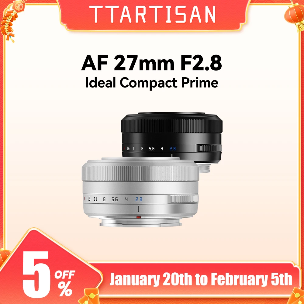 TTArtisan Auto Focus 27mm F2.8 Camera Lens Fujifilm XF Sony E Nikon Z Mount For XA7 XT30 XS10 Xpro xe4 XH2S a6000 a6700 Z30 ZFC