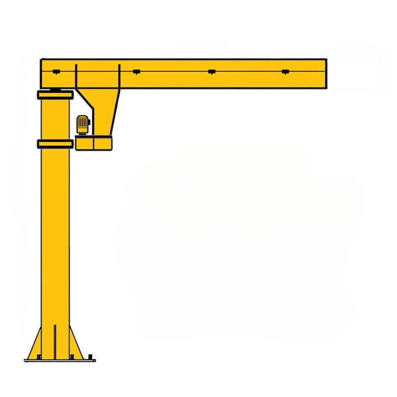 Electric rotating manual small mobile gantry column cantilever crane