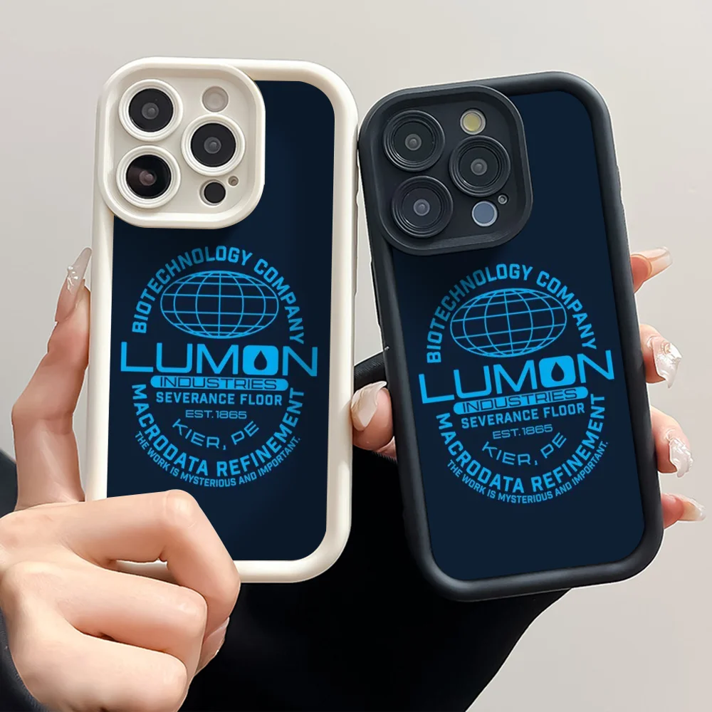 1 قطعة L-Lumon S-SeveranceS جراب هاتف آيفون 16 15 14 13 برو ماكس 11 12 زائد غطاء سيليكون أسود