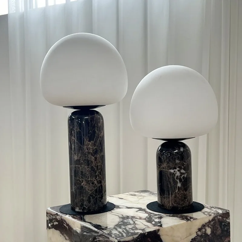 Nordic living room hotel marble table lamp medieval simple bedroom study bedside villa model room decorative table lamp