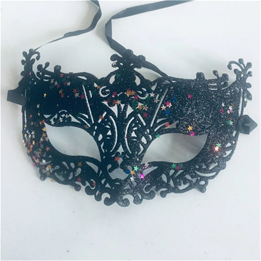 Glitter Hollow Out Half Face Mask Sexy Ladies Masquerade Ball Mask Party Dance Cosplay Costume Masquerade Mask