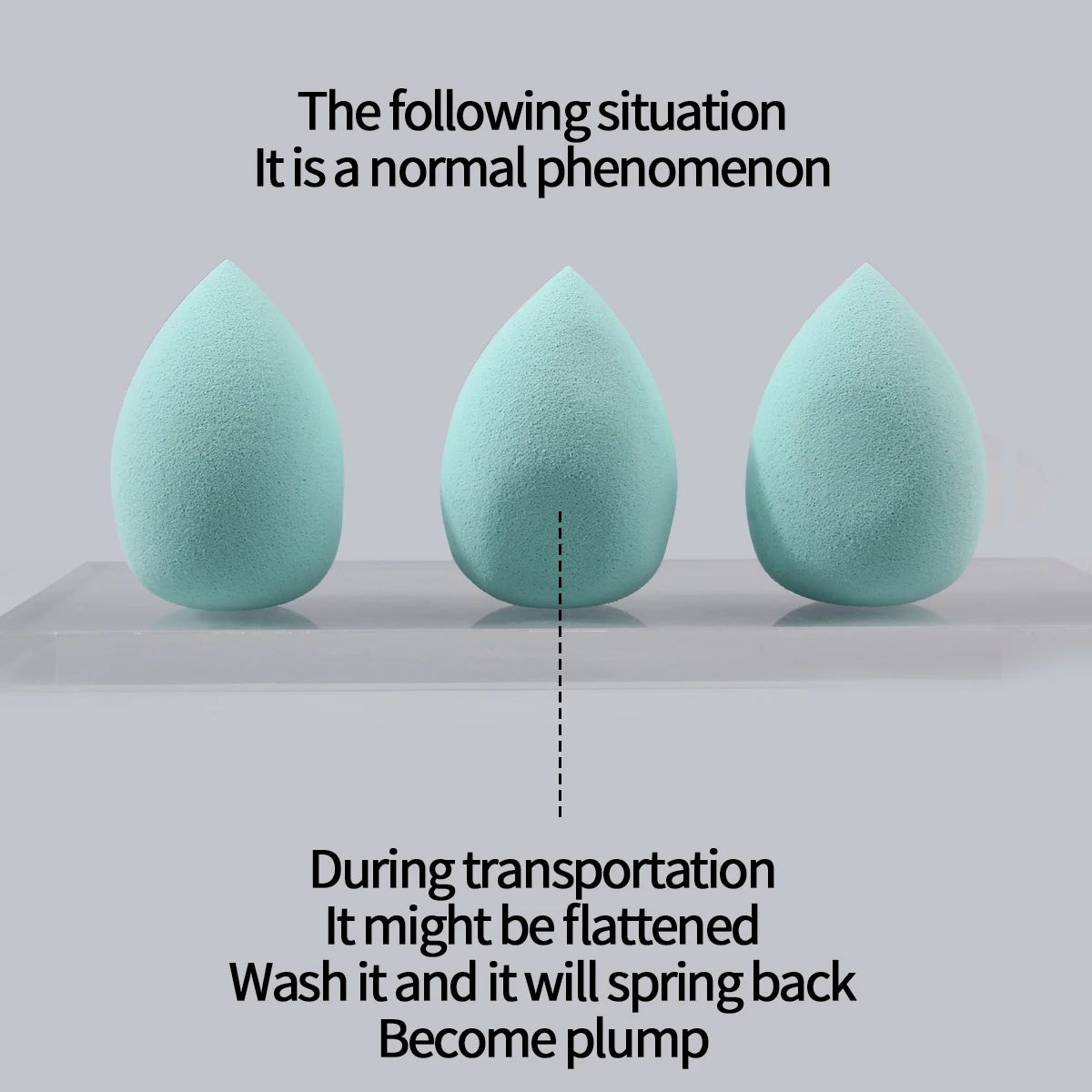 Grande éponge de maquillage super pratique multi-spécifications, œuf de beauté, outil de maquillage à double usage sec et humide à haute résilience
