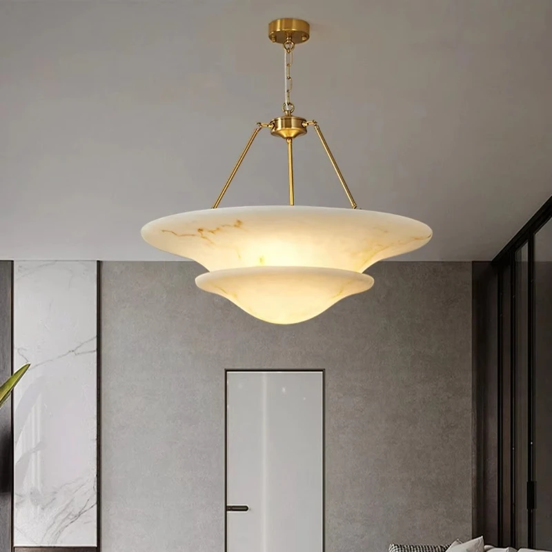 

Designer creative stone chandelier living room stairs dining room study bedroom art deco lamp