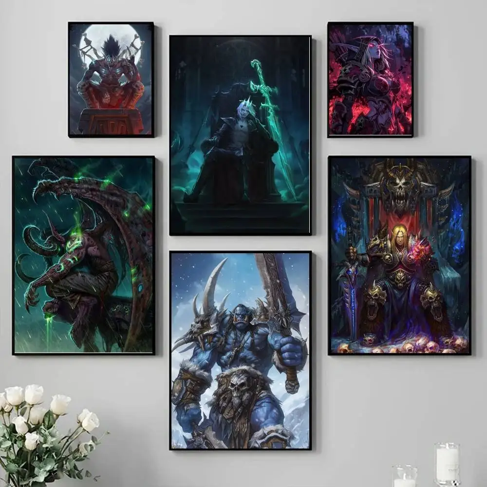 1PC Game W-world Of Warcraft Poster Self-adhesive Art Waterp