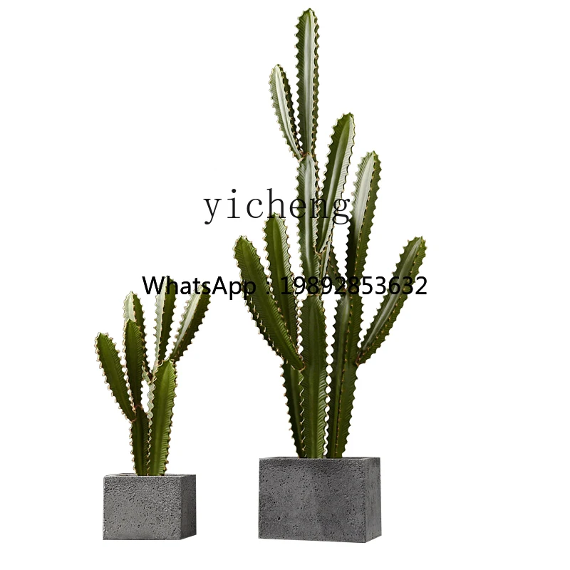 AA Nordic  floor simulation green plant potted plant ornament tropical plant cactus ornament living room interior decoration