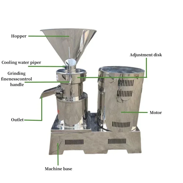 Almond Colloid Mill Sets Cacao Peanut Butter Make Domestic Liquor Cocoa Grind Machine in South Africa Hot sales