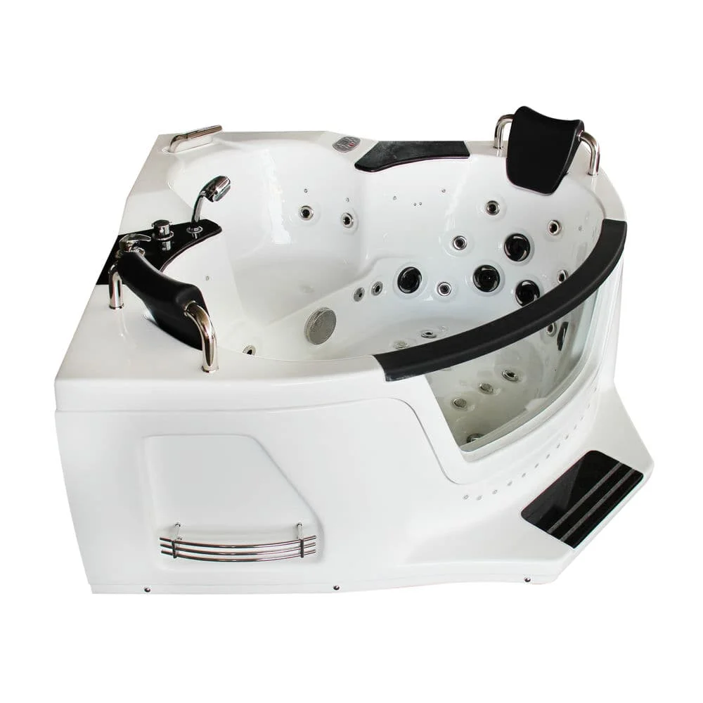 Hydromassage Spa Bath Hot Tub Acrylic Indoor Muti-function whirlpool Bathtub Corner Spa With Shower for 3 Person