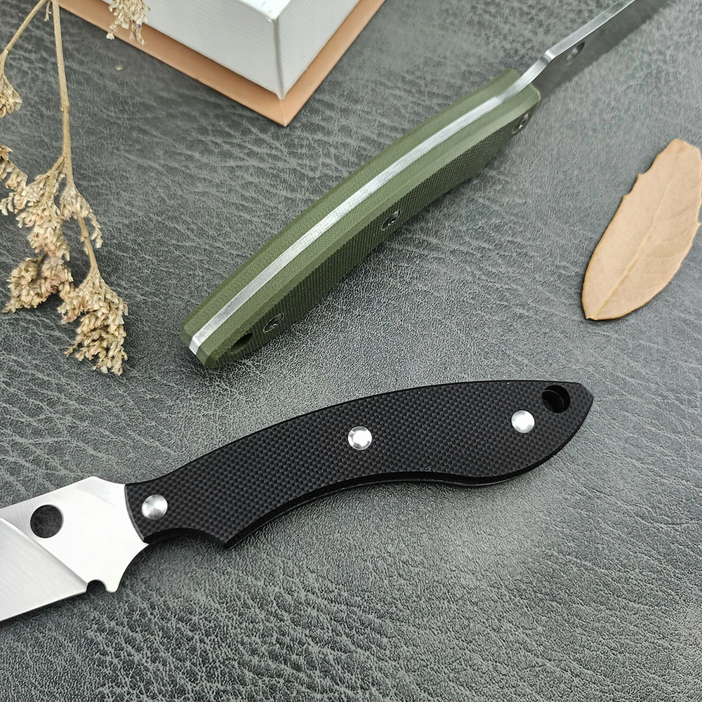 STOK Outdoor Adventure Straight Knife, High Hardness D2 Steel Sharp Fixed Blade Knife, Kydex Sheath, G10 Handle, Camping Tools